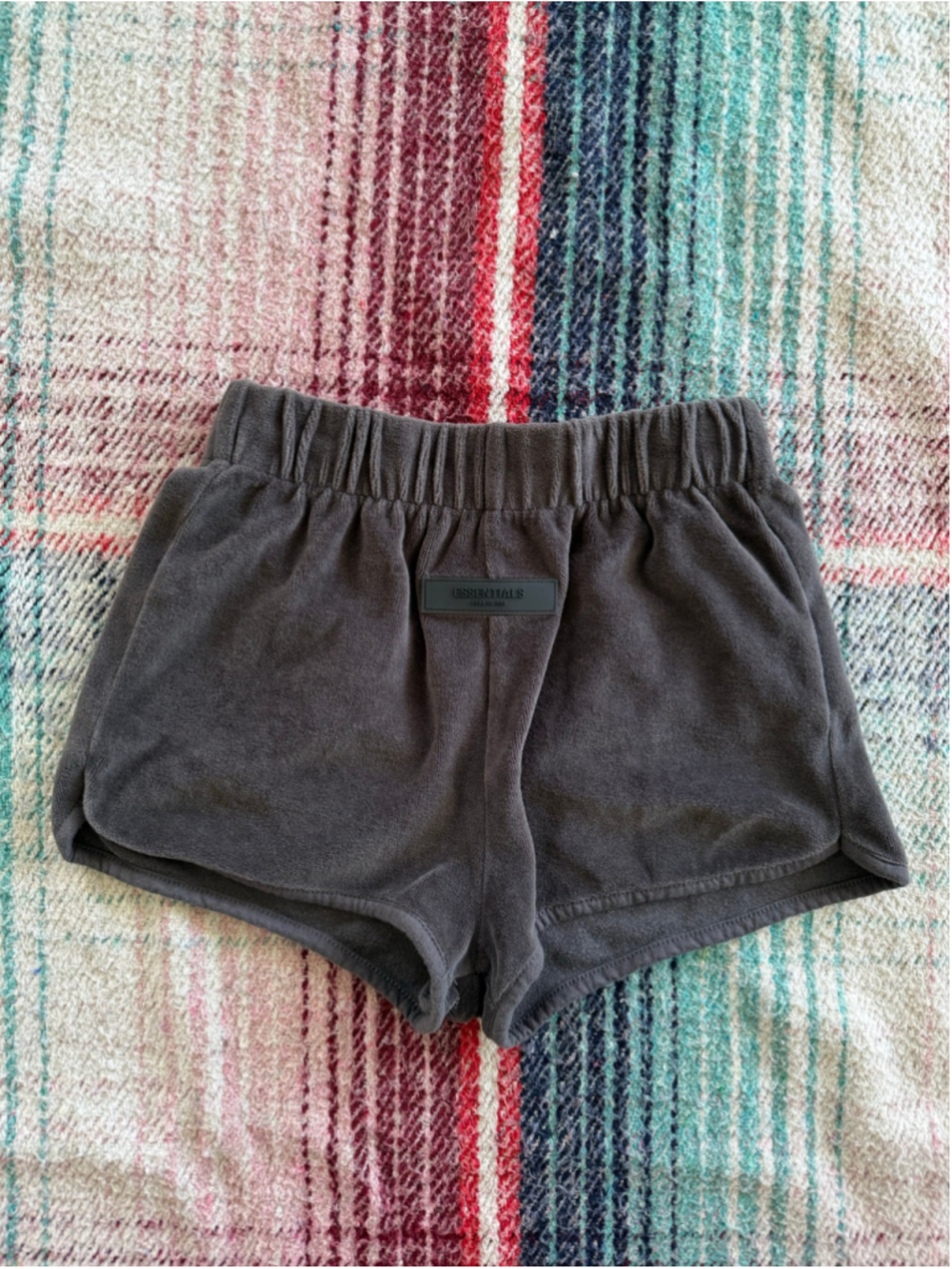 Women's Essentials Charcoal Gray Terry Cloth Athletic Shorts XS